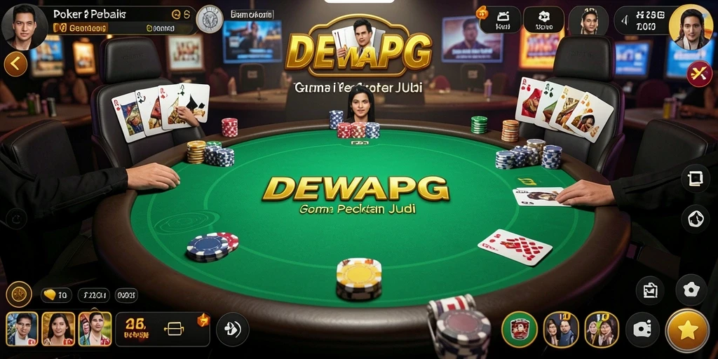 Screenshot DEWAPG menampilkan gameplay poker yang seru dan menantang.