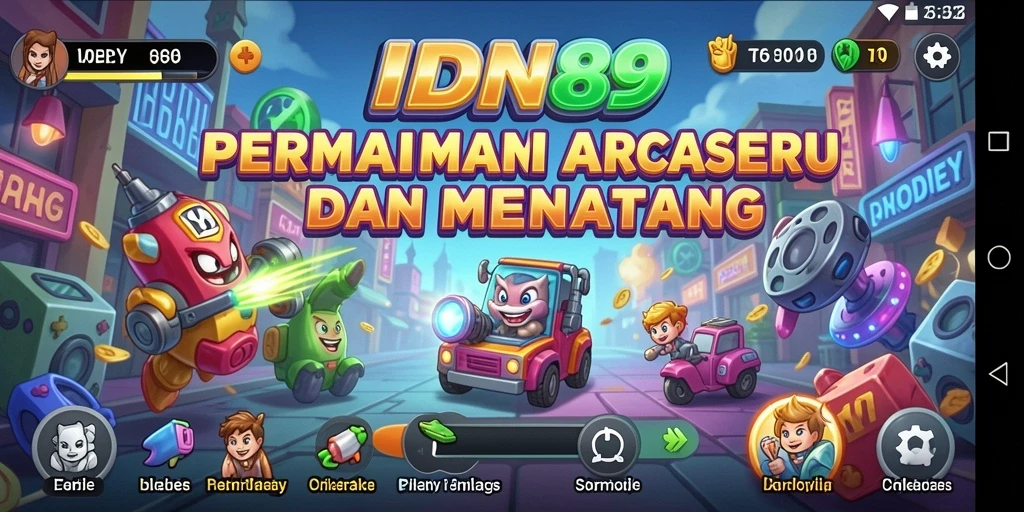 Tangkapan layar gameplay IDN89 dengan tampilan seru dari level arcade.