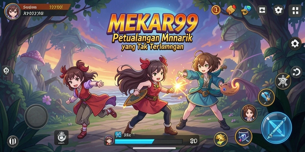 Tampilan dinamis dari gameplay <strong>MEKAR99</strong> yang memukau dan mengasyikkan.