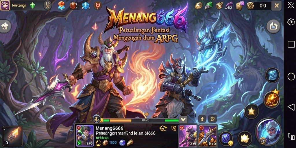 Tampilan mendebarkan dari gameplay MENANG666 dalam petualangan ARPG.