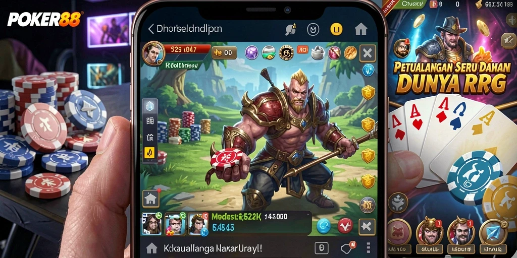 Tampilan gameplay RPG POKER88 yang memukau dan interaktif.