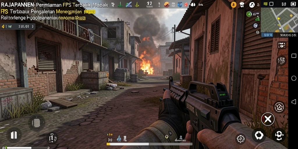 Tangkapan layar utama RAJAPANEN menampilkan aksi menegangkan dalam pertempuran FPS.