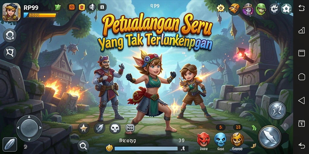 Tampilan gameplay seru RP99 yang penuh petualangan.