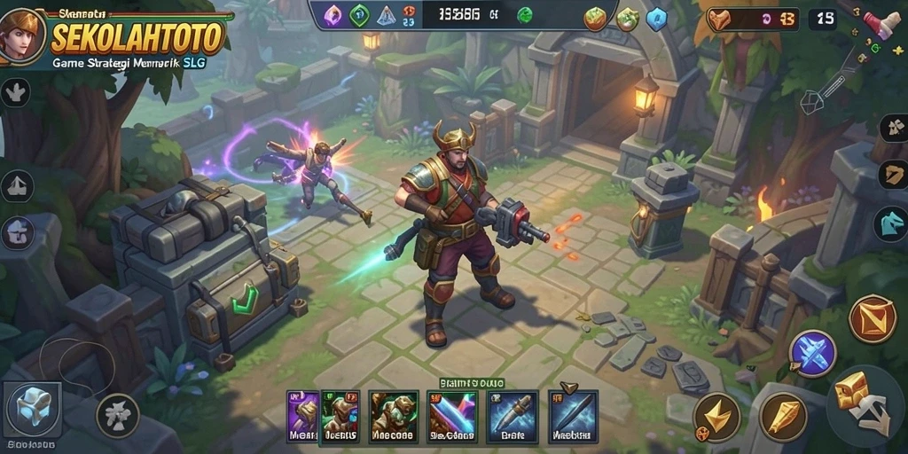 Tampilan gameplay menarik dalam SEKOLAHTOTO saat membangun sekolah.