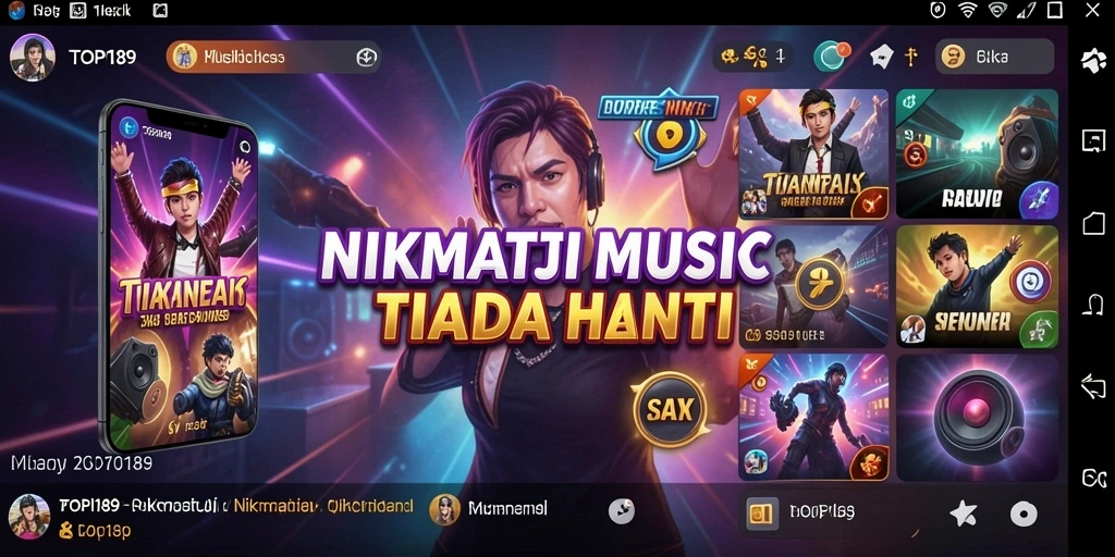 Tampilan gameplay musik interaktif di TOPI189 yang mengasyikkan.