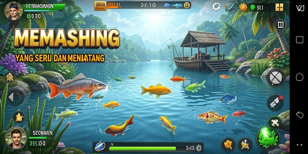 Tangkapan ikan besar dan grafik menawan dalam V21.